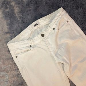 Paige Skyline Skinny White Jeans - 28
